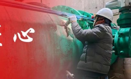 新疆生态放流管流量监测丨山川覆雪，热汗滚烫